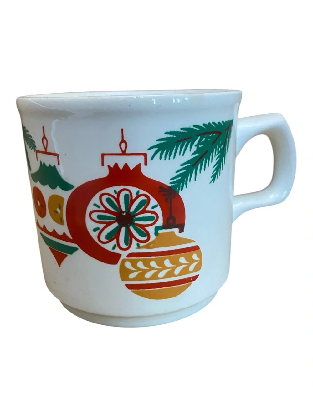 Lilian Vernon Vintage Christmas Ornament Coffee Tea Mug 1977 Retro Holiday
